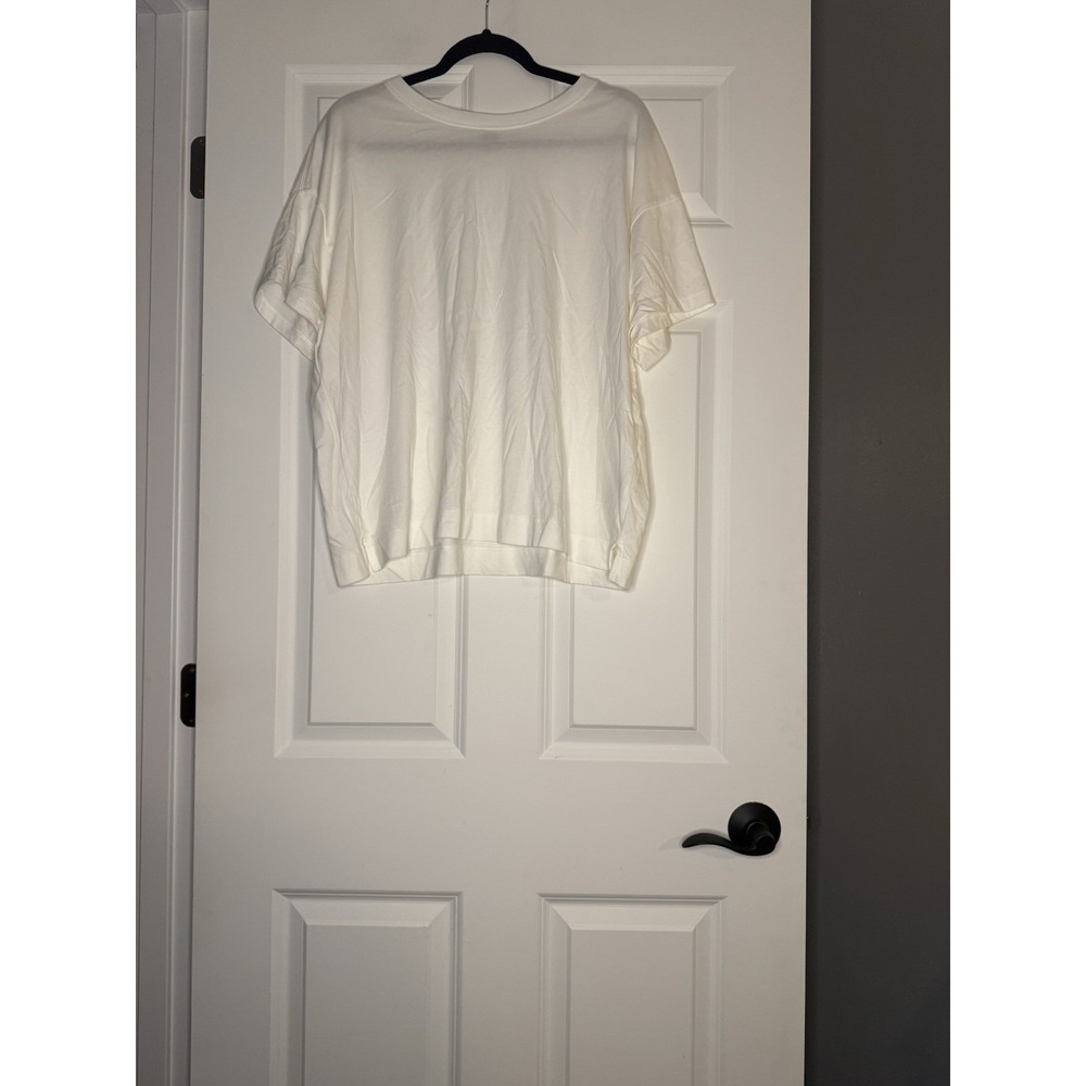 Old Navy Oversized Boxy Short Sleeve Shirt White Xl